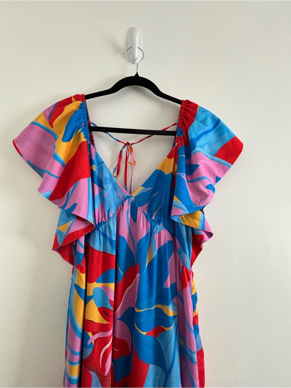 Adelyn Rae Vibrant Multicolor Floral Ruffle Dress - Picture 3 of 6